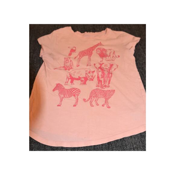 Gap Kids Short Sleeve Graphic Tee, Melon Orange with Zoo Print, XXL 14/16 - Picture 1 of 3